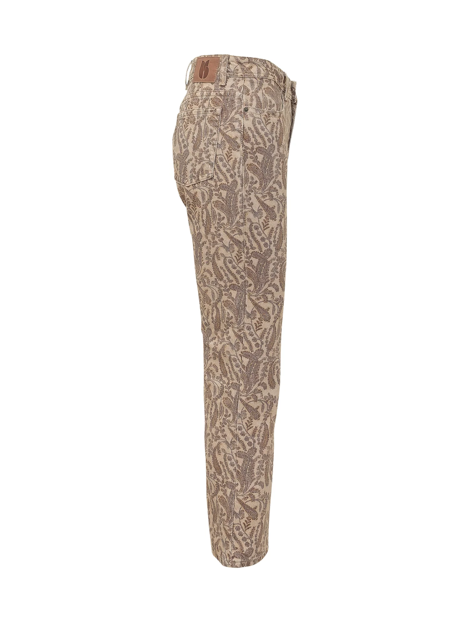 Jeans Tore a Gamba Dritta con Stampa Paisley - Image 3