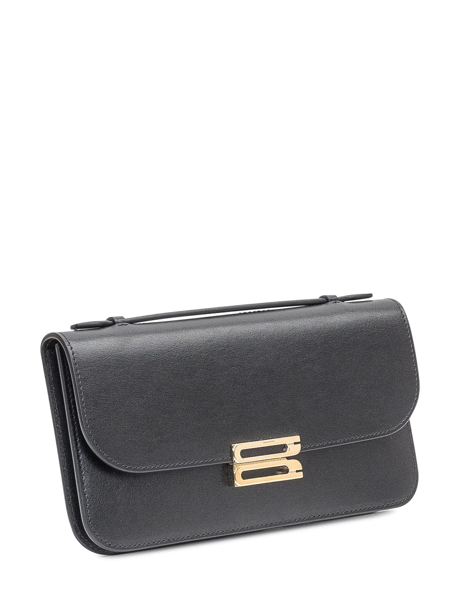 Victoria Beckham Midi Dorian Pochette in Pelle Nera - Image 3